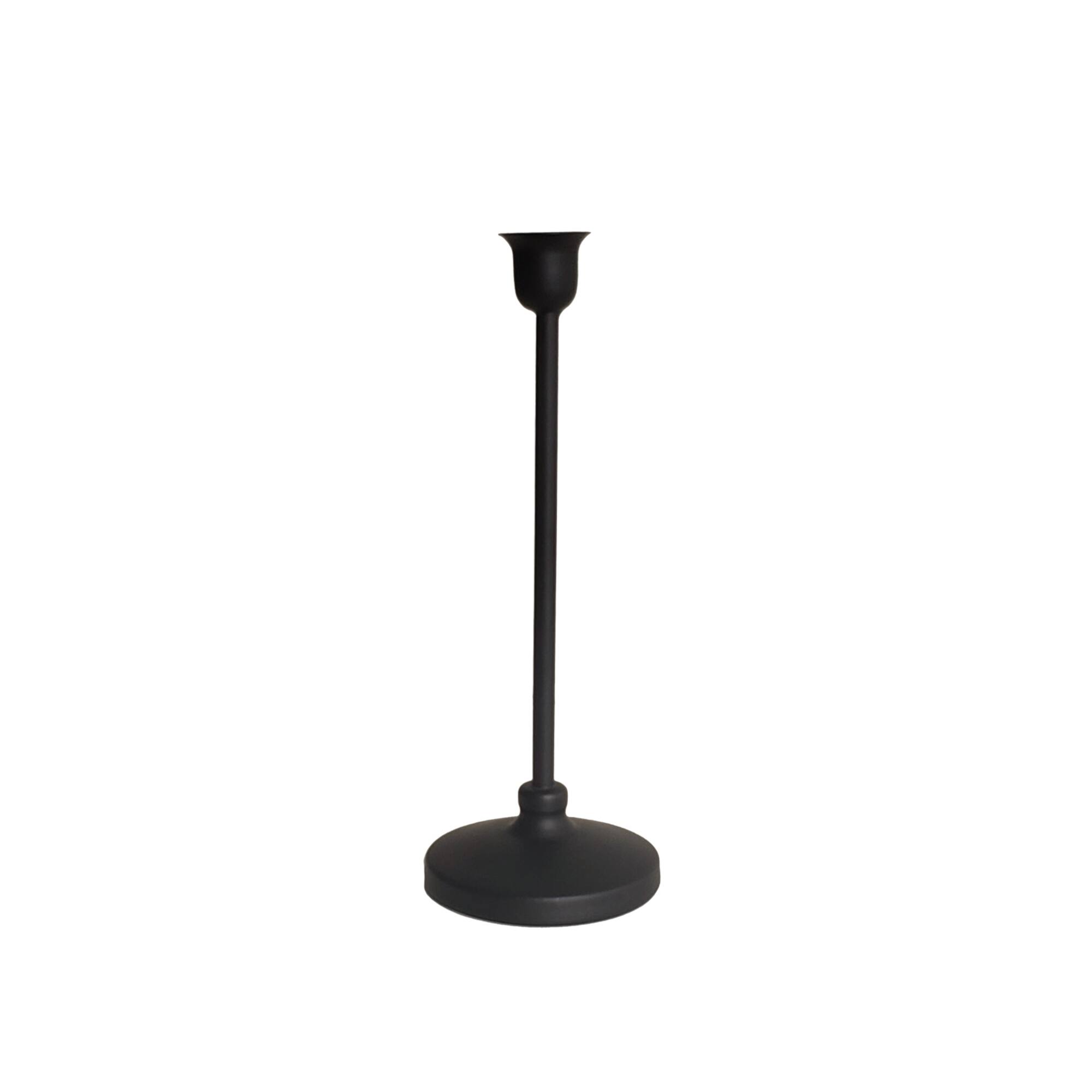 12 Pack: 9.4" Black Metal Candle Holder by Ashland®